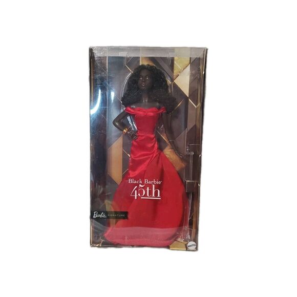 princess polly baby blue dress Barbie Signature Doll in Red Dress 45th Anniversary Black Barbie by Kitty  Black Perkins JBJ22 : Amazon.sg: Toys